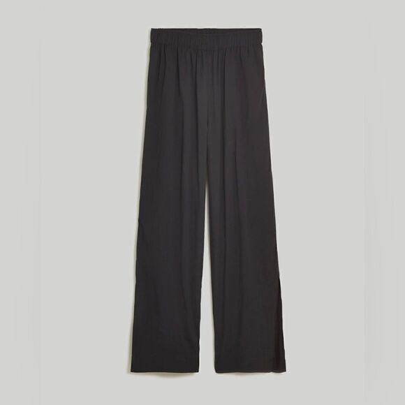 NWT Madewell Drawstring Wide-Leg Cover Up Pants True Black Women Size S - Picture 4 of 16